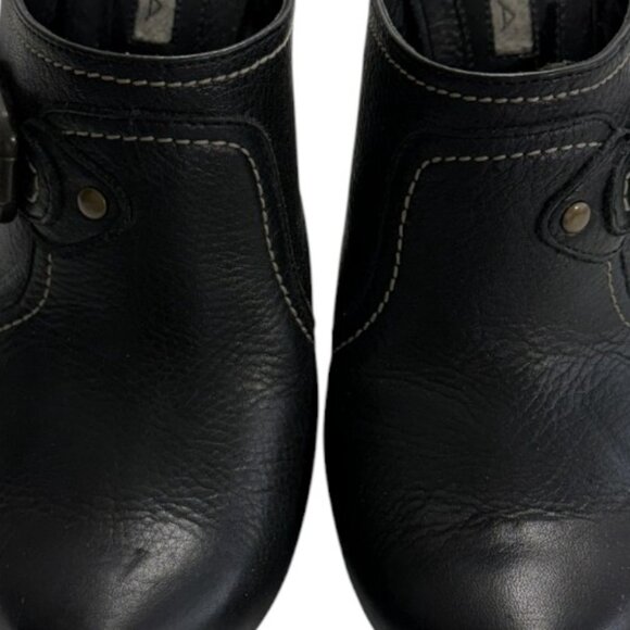 Via Spiga Black Leather Wedge High Heel Mules – Size 6M - Picture 5 of 11